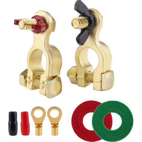 Applicable Car Quick Release Battery Clip Brass Connector 1Pair (1/3)