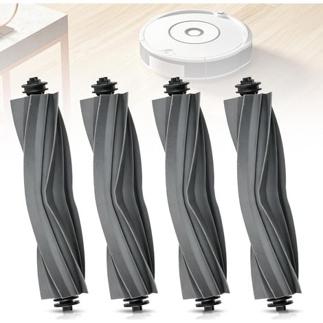 Lot de 4 Accessoires pour Dreame Compatible avec X40/ L10s /L40/L10s Pro Ultra D10 Plus Gen 2 Brosse en Caoutchouc Pièces de Rechange Brosse Principale Accessoires (1/5)