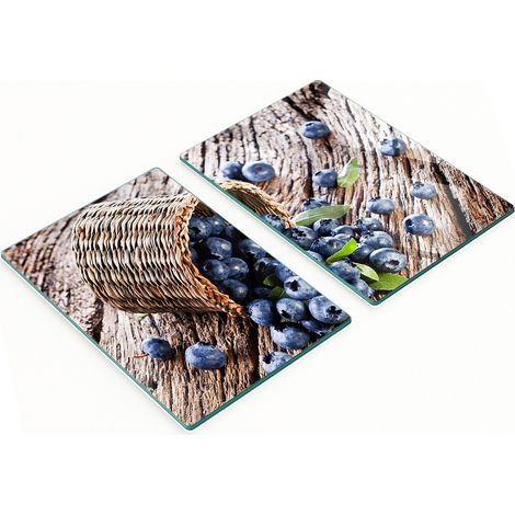 Taglieri da cucina in vetro con grafica "Cesto di mirtilli" 2x40x52 cm (1/5)