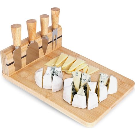 Tagliere in bambu con set coltelli e banda magnetica per formaggi 2091905 2091905 2091905