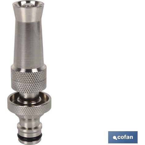 COFAN boquilla regulable de latón , Boquilla regulable de latón para mangueras de jardín. Podrás conectarla a cualquier manguera rápidamente con un conector de ajuste rápido. Su un (1/2)