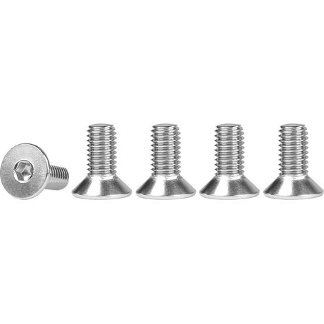 Vis à Tête Fraisée M4x10mm, 50 Pièces Vis Boulon 304 Inox, Vis Hexagonales Acier Inoxydable A2 V2A Filetage, Métrique Cylindrique Avec Six Pans Creux Vis (DIN7991/ISO10642) (1/5)