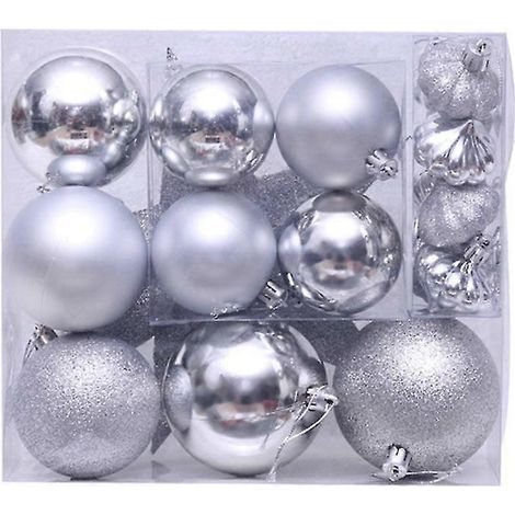 18-teiliges Set bruchsicherer Weihnachtsbaumkugeln