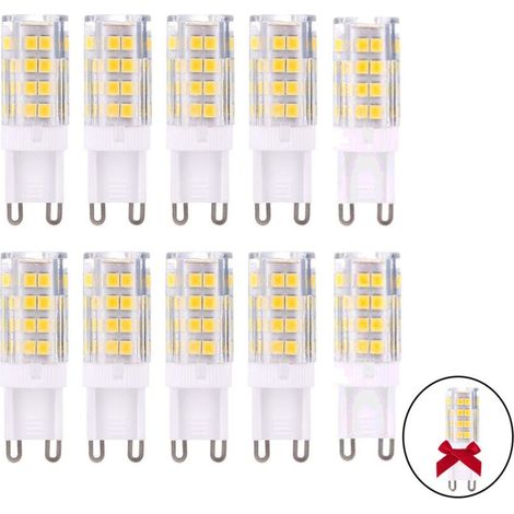 G9 LED Lampe Ampoules, Blanc Chaud 3000K 5W G9 LED Ampoule Lumiere équivalent aux ampoules halogènes de 40 W 420 lumens not dimmable, lot de 10 [Classe énergétique F] (1/5)