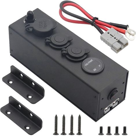 Boîtier multifonction 12/24 V avec allume-cigare et port USB pour Anderson (1/5)