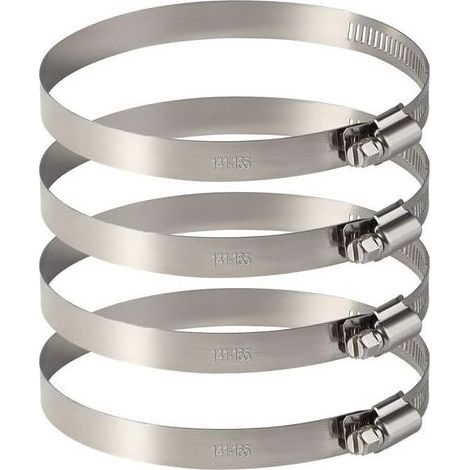 4Pcs Collier de Serrage Tuyau Ajustable en Acier Inoxydable Pour Fixer Souples Durites (141mm-165mm) (1/5)