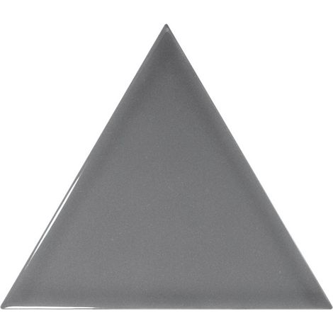 Carrelage mur triangulaire uni gris brillant  SCALE TRIANGOLO DARK GREY  (vendu par boite de 0,20m2) (1/3)