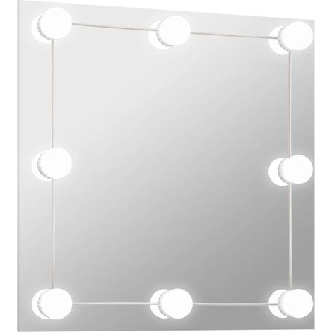 Maison Exclusive - Specchio da Parete Quadrato con Luci LED in Vetro
