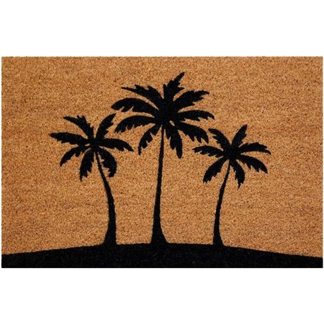 Alfombra de yute natural/pvc 40x60cm grosor 15 mm Palmeras - Idmat (1/3)