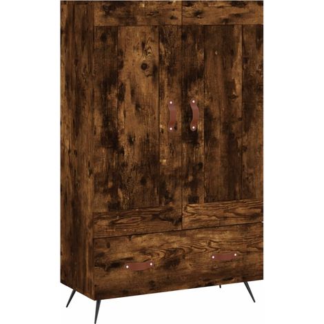 Credenza cassettiera cassettiera mobile contenitore organizer cucina soggiorno soggiorno alto 69,5 x 31 x 115 cm derivati del legno marrone 020033389