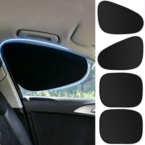Lot de 4 pare-soleil magnétiques pour fenêtre de voiture avec aspiration statique, protection UV à 99 %, ajustement universel pour berline, monospace, SUV, camion, fenêtres avant et arrière (1/5)