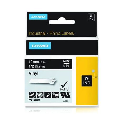 DYMO 1805435 nastro per etichettatrice Bianco su nero (1/4)