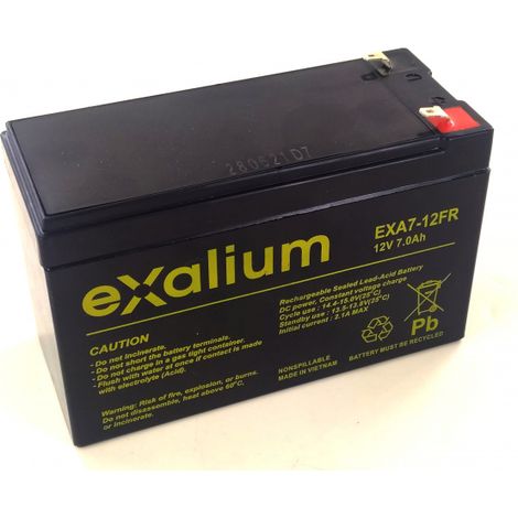 12V 7Ah Exalium EXA7-12FR UL 94V-O batteria al piombo