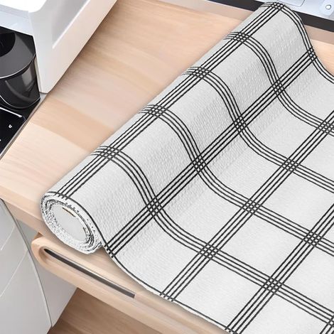 CCYKXA Non-slip shelf liner - Thick - Waterproof - Checkered mat for shelves, cupboards, tables (30 cm x 3 m) (1/5)