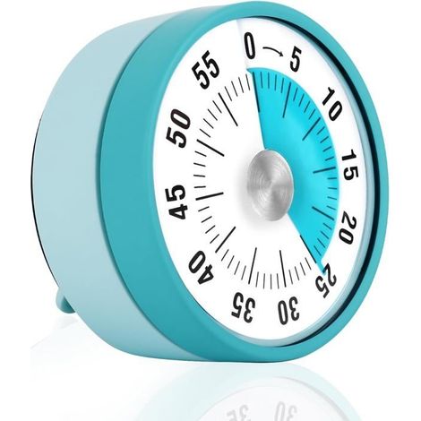 Visueller Timer, mechanischer 60-Minuten-Countdown-Timer für Kinder mit klappbarem Ständer, visueller Küchentimer (1/5)