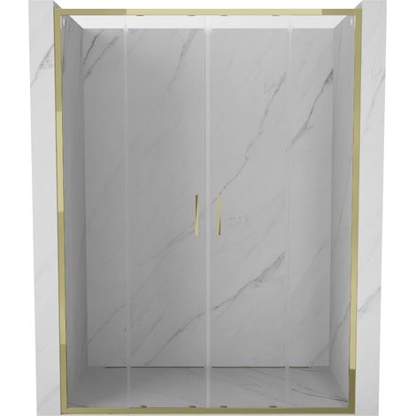 Mexen Exo doppelschiebetüren 140 cm, transparent, gold - 8152-140-000-50-00 (1/5)