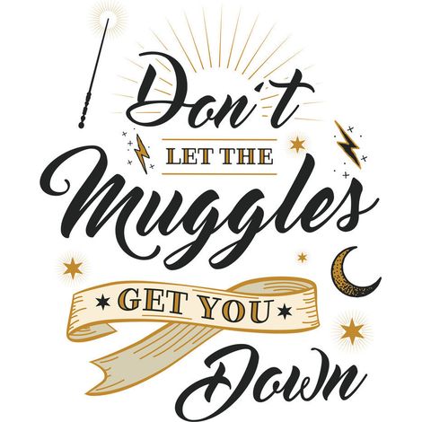 Stickers repositionnables - Harry Potter Don't Let The Muggles Get You Down - 36.5 cm x 17 cm (1/4)