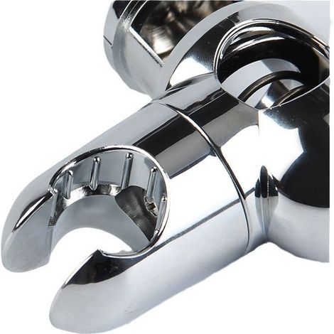 Supporto regolabile per soffione doccia TAISHENGDA in ABS cromato, staffa a parete per doccia, ideale per il bagno. (1/5)