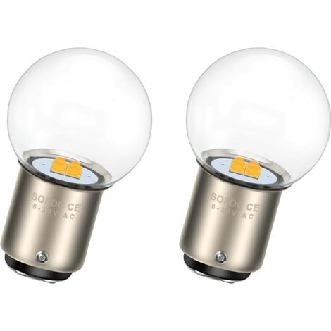 Ampoule LED P21/5W 1157 BAY15D - 2 Pièces - G25 Blanc Chaud - Double Contact 6-30V - Feux Arrière Moto Voiture (1/5)