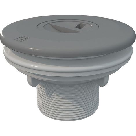 Boquilla de aspiración AstralPool 00332CL129 gris claro para piscina liner Ø50 rosca 2" (1/2)