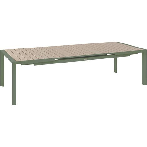 Tavolo da giardino allungabile evasion a 10 posti in lino beige e alloro - Hespéride (1/4)