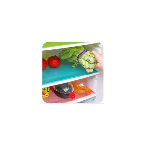 Lote de 4 tapis de réfrigérateur antibactériens en EVA – Resistentes a la humedad y al calor – Dimensiones 30 x 45 cm – Absorbentes de líquidos