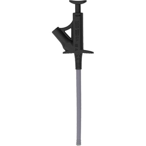 Prüfhakenklemme Jumperkabel Messleitung Multimeter Automatischer Strom Flexibel J.30042 4mm Bananenstecker (Schwarz)