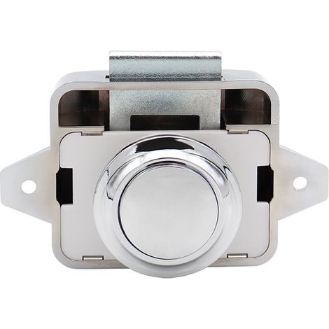 Loquet à bouton-pression – Starlight sans clé Verrou d'armoire Bouton de porte d'armoire pour camping-car RV Lot de 5 Argent (1/5)