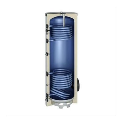 Ballon sanitaire acier 500 litres 2 serpentins 1585x760 Classe A