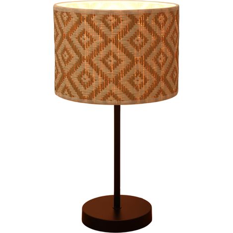 Navaris Lampada Tavolo Comodino Vintage Boho Beige E27 45x25 cm (1/5)