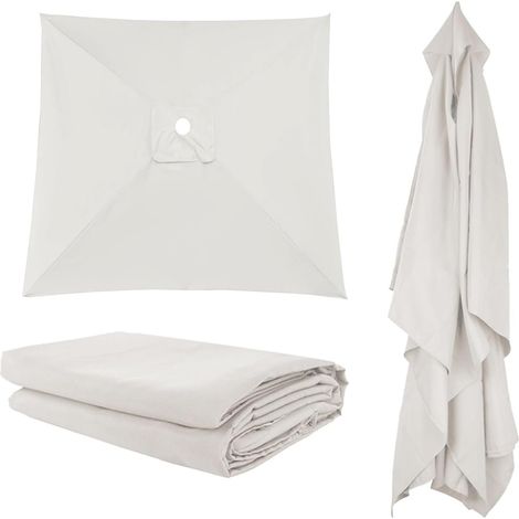 1 - Toile De Remplacement - Parasol - Protection UV Et Imperméable - Pour Jardin Terrasse Piscine - Beige - 300x300cm (1/5)