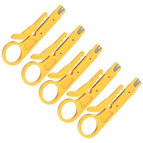 Mini Portable Stripper Crimping Tool Network Stripper Punch Down Cutter Small Strippers Cable Cutter Tool for Data Lines RJ45 Cat5 Cat6 Phone (1/5)
