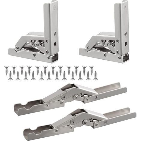 Hochleistungs-Klappkonsole, 4-teiliges Klappkonsolen-Set, Hochleistungs-Klappregalhalterungen, einziehbare Klappkonsolenhalterung für Tischplatten und Klapptische (1/4)