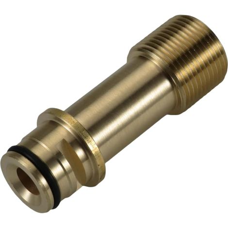 Lot de 2 tuyaux de sortie d'eau en laiton pour nettoyeur haute pression électrique RY141600 – Longueur 64 mm, diamètre 21,8 mm, résistant à la haute pression, raccord antirouille pour nettoyage de (1/5)