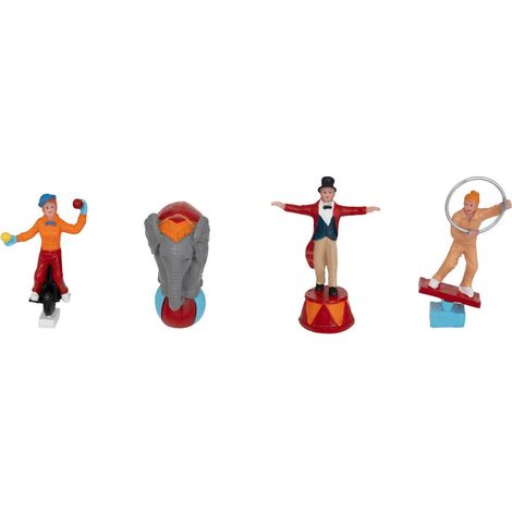 Set di 4 santoni per il villaggio del circo h.6,6cm - Atmosphera créateur d'intérieur