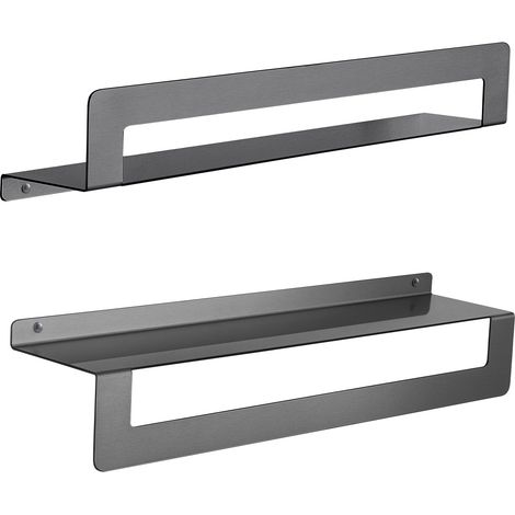 GEDY 20198150000 CLEO Estante toallero 50 cm gun metal - ref: 20198150000 (1/2)