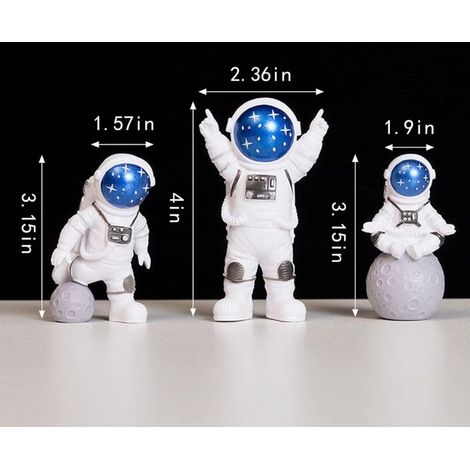Miniature décorative moderne d'astronaute, statue d'astronaute (1/4)