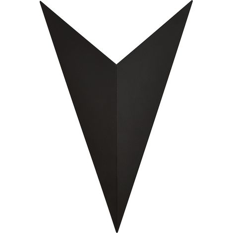 Applique Minimal Triangolare 1 Luce Indiretta Agni In Acciaio Nero (1/5)