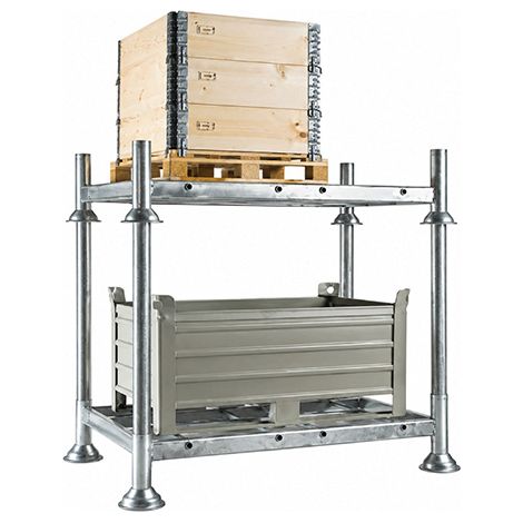 Manurack 2 niveaux - 1 palette par niveau - Charge max 1500kg/niveau - RACKBASE-2