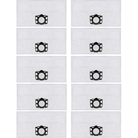 Lot de 5/10 sacs filtrants en polaire pour aspirateur Karcher Kfi357 Ka40 Wd2 Plus Wd3 Wd3s Se4001 Se4002 Accessoires de rechange (10 pièces) (1/4)