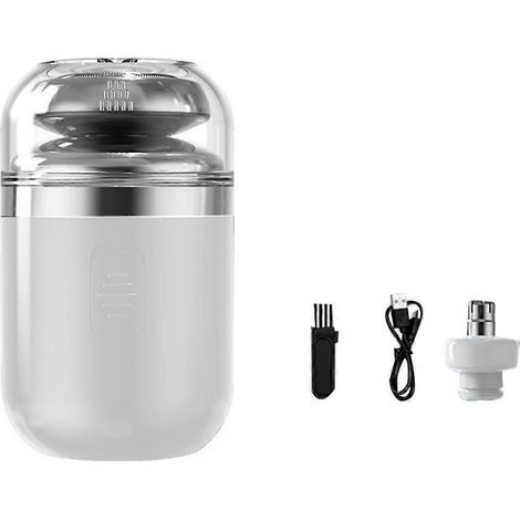 Rasoir électrique portable 2 en 1, tondeuse à poils de nez, blanc