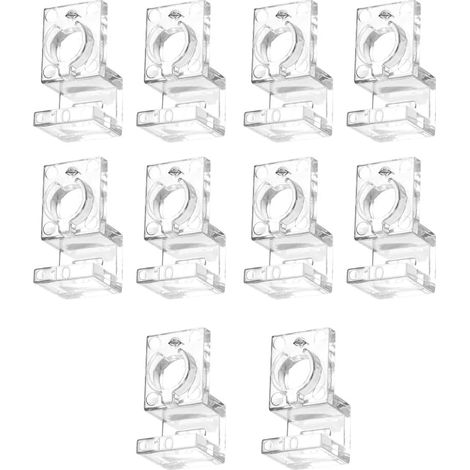 Clips Fixation Couvercle Aquarium - Lot de 10 - Plastique Rigide - Anti-Glissement - Pour Épaisseurs 5 à 15 mm (1/5)