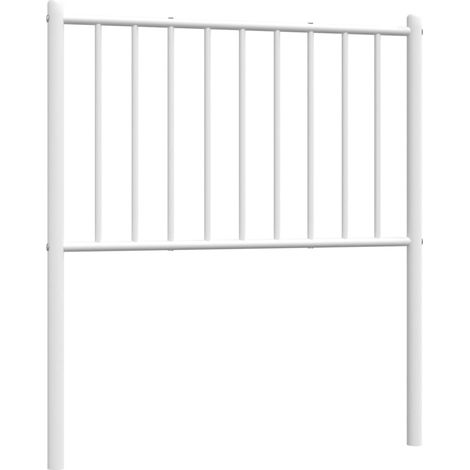 vidaXL Testiera di Ricambio in Metallo Bianco 75 cm (1/5)