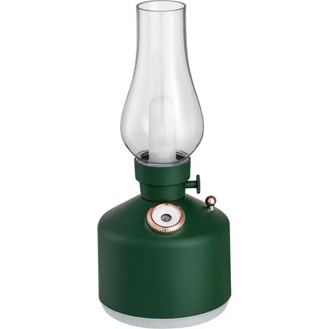 Humidificateur d'air sans fil (vert) avec diffuseur d'arômes, huile essentielle rechargeable et lumière à 7 couleurs (1/5)