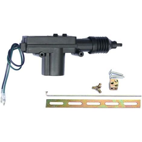 Attuatore universale per serratura porta Black in plastica per auto, per impieghi gravosi, 2 fili, telecomando centrale da 12 V (1/4)