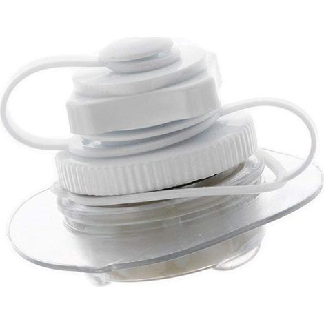 White TPU Boston octagonal valve for boat inflator, 2-in-1 valve, spiral nozzle with base seat