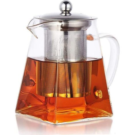 Théière Théière en verre 350 ml Passoire inox amovible (500 ml)-Fei Yu (1/5)