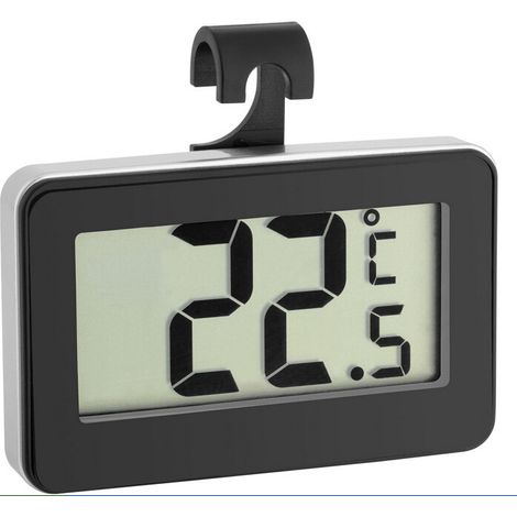 Thermomètre numérique, thermomètre de refroidissement idéal, avec aimant et poignée, petit et pratique, noir (1/4)