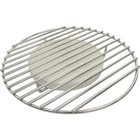 Grille de cuisson en acier inox avec déflecteur de chaleur pour barbecue kamado Patton - Ø 27 cm