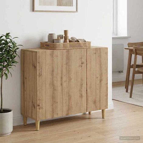 vidaXL Credenza Rovere Artigianale 89 x 34,5 x 80 cm (1/5)